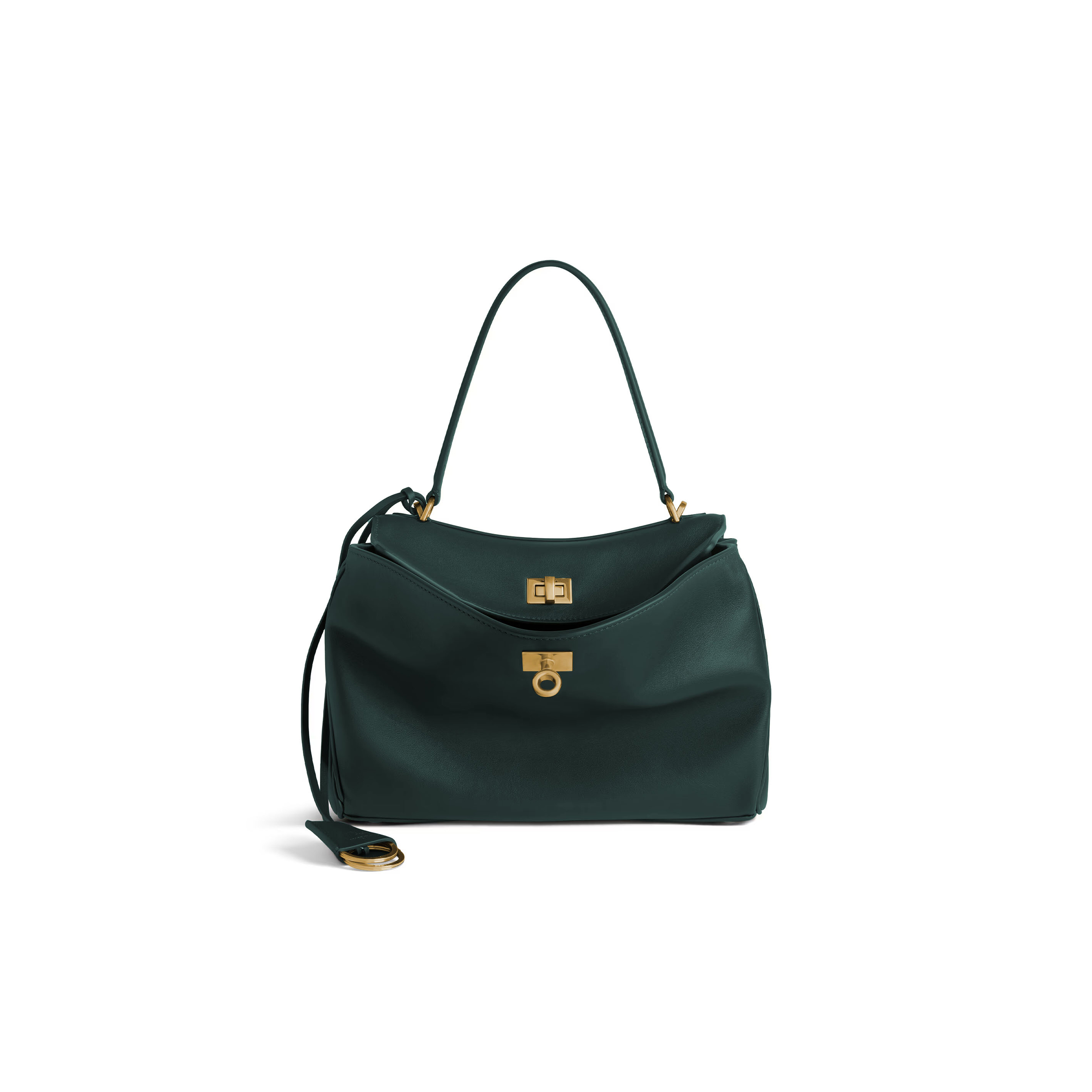 BALENCIAGA WOMEN'S RODEO HANDBAG SMALL IN PINE GREEN 7897792RA4U3910 (28.9*20*9.9cm)